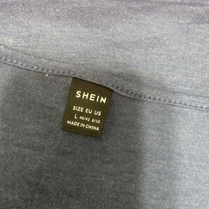 SHEIN Heathered Blue Top